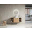 Meuble-lavabo mural avec lavabo d'art en céramique et 2 tablettes de rangement, 2 portes à fermeture douce-573293015-573293013