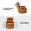 Fauteuil inclinable manuel en cuir véritable de 29,6 po Manning-506129074