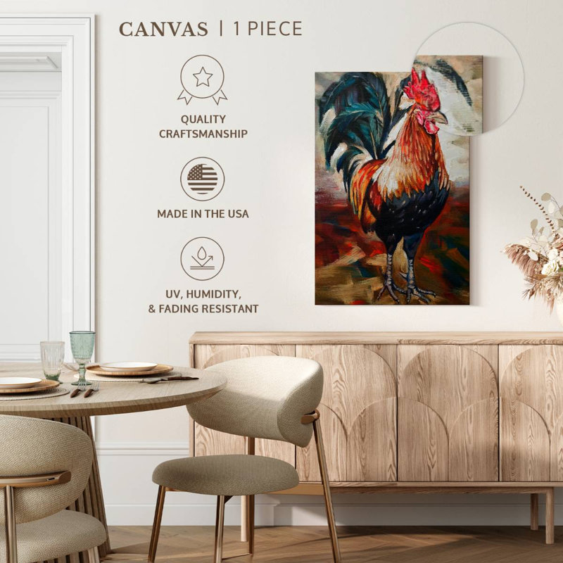Brampt Solo Rooster, 39" H x 26" W