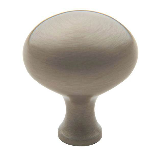 1.625" Length Oval Knob, Satin Nickel