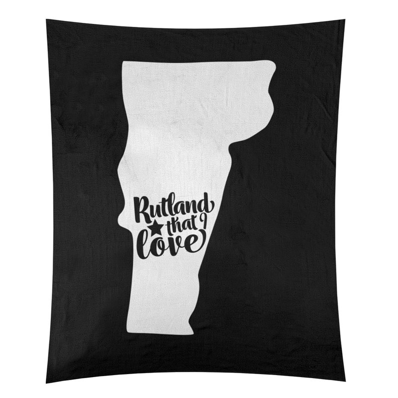 Tapisserie murale «Rutland Vermont Love», H 60 po x l 51 po, Noir