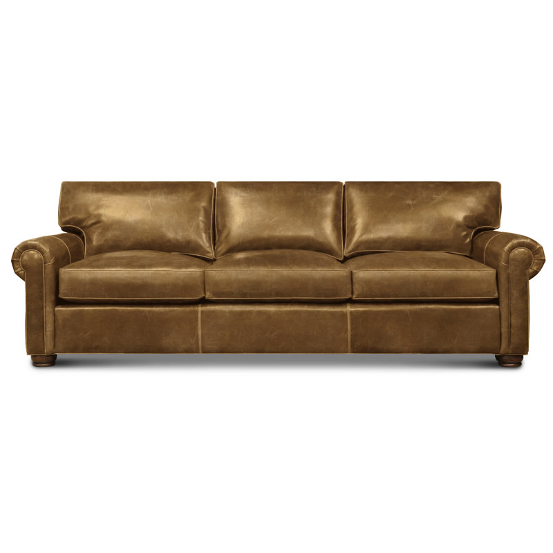 Bordeaux Leather Sofa, Nutmeg, Amethyst (Cartier)