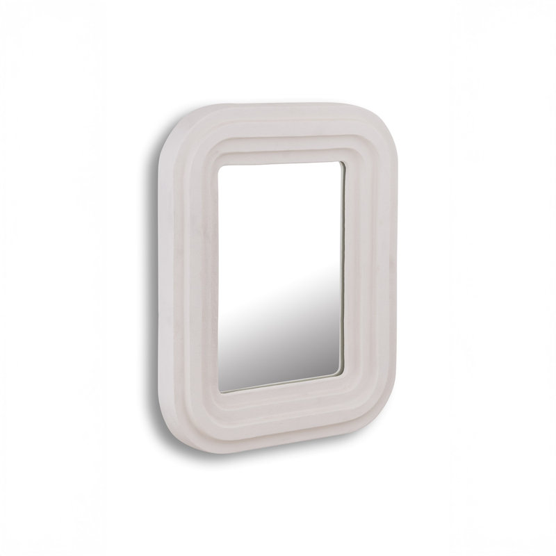 Mirror Aluminium MDF White Square