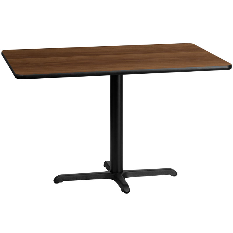 Jaramillo Rectangular Laminate Table Top with Standard or Bar Height Table Base, Standard Height (31.13" Height), Walnut