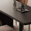 Table de salle à manger avec dessus en pierre épais et pieds en bois massif-150317470-150317465