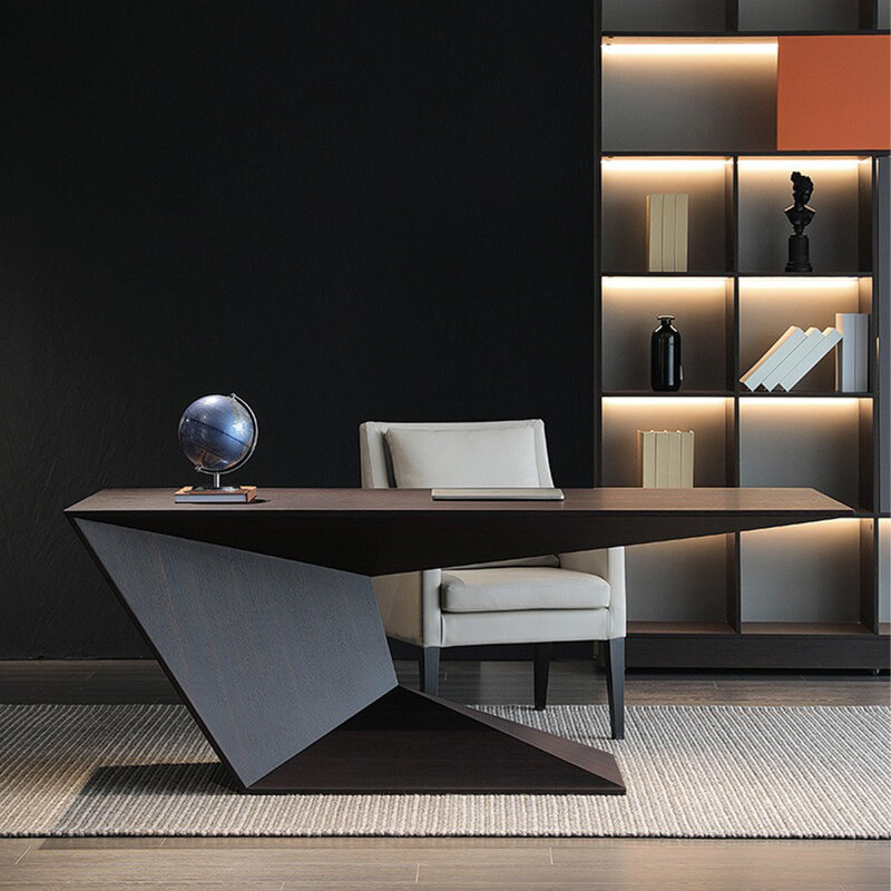 Bureau 55,25 po à forme irrégulière, H 29,53 po x l 55,12 po x P 27,56 po