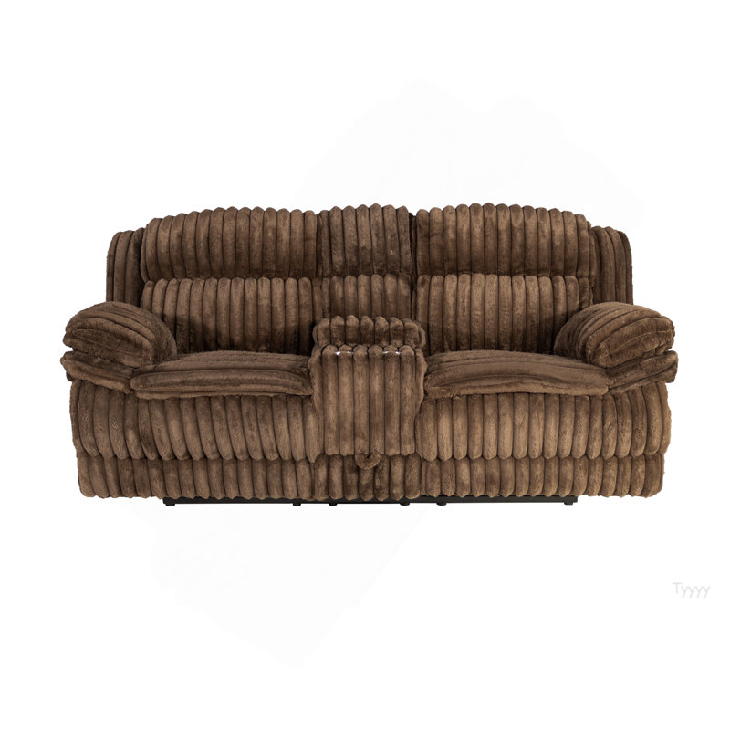 Causeuse inclinable avec boîte de rangement Living, Chocolat