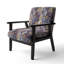 Royal et mauve et doré Regal Opulence - Fauteuil rembourré Cottage