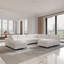 Canapé modulaire réversible en U 8 pièces avec 2 repose-pieds amovibles-133007586