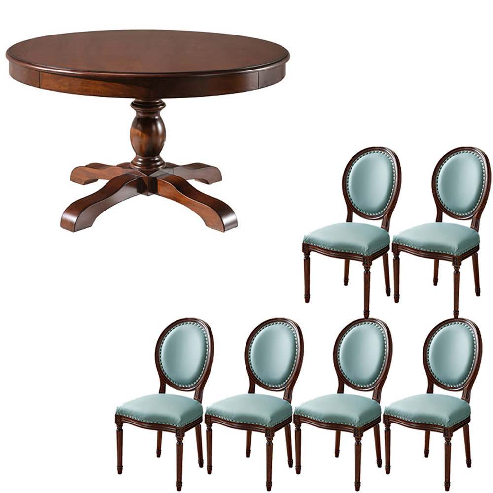 Waagy American style retro solid wood dining table set - Wayfair Canada