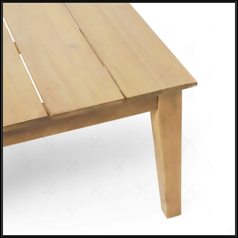 Table basse d'extérieur en bois d'acacia