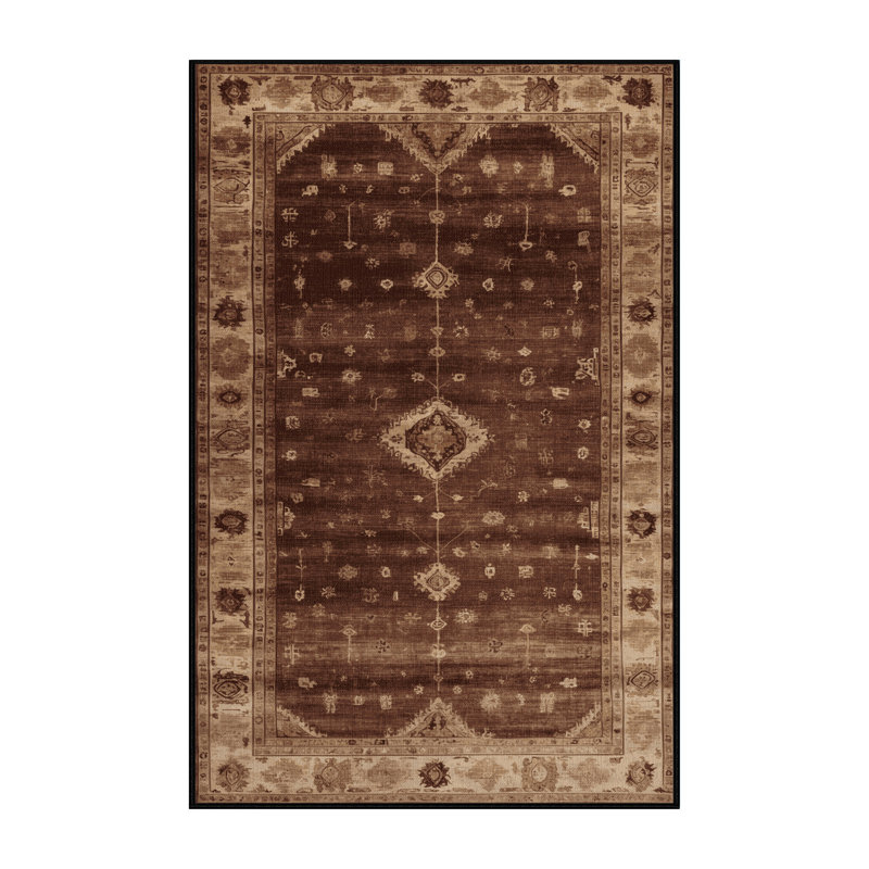 Tapis brun lavable à la machine, Tapis de couloir 2 pi x 5 pi