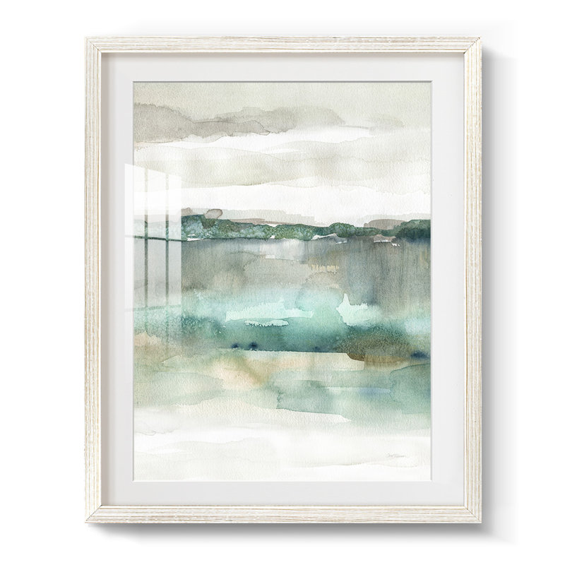 Doux harmonie émeraude - impression encadrée, H 25,5 po x l 17,5 po, Blanc