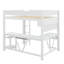 Lit mezzanine double en bois pour jouer, avec bureau intégré, rangement-731593966