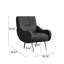 Ensemble de 2 fauteuils d'appoint rembourrés de style moderne Mid-Century de 28 po avec pieds en métal doré et argent et accoudoirs courbés pour salon, chambre à coucher et meuble-lavabo Aitana-1986493097-1986493100