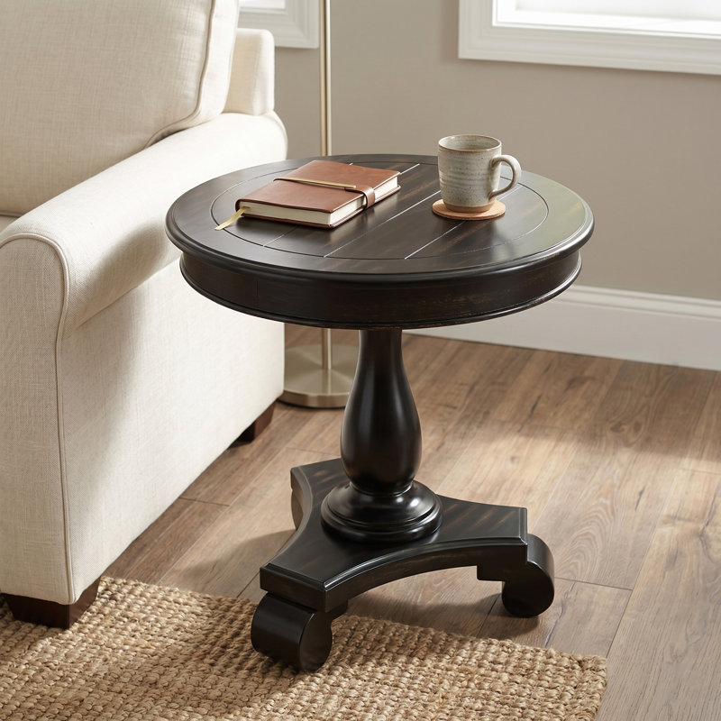 Table de bout à piédestal Annable, Noir
