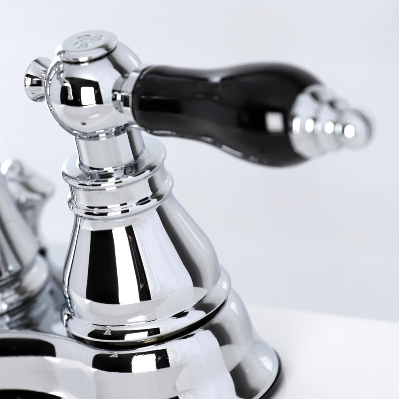Robinet de salle de bain American Patriot, Chrome poli / noir