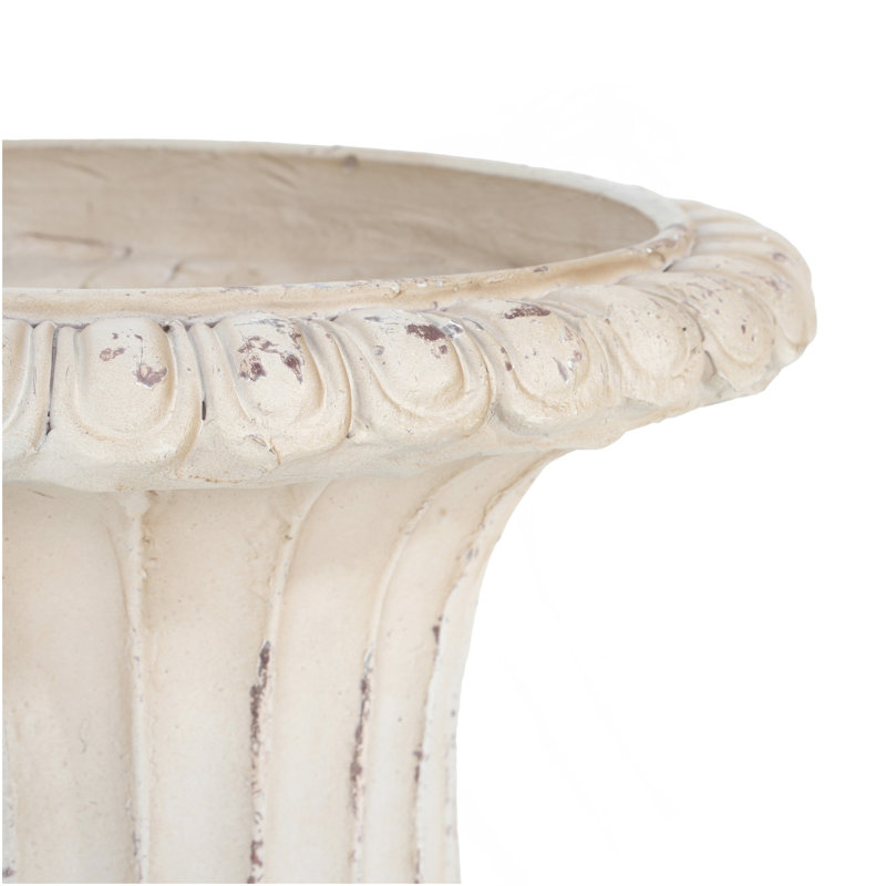 Urne de jardin, blanc antique, H 19,25 po