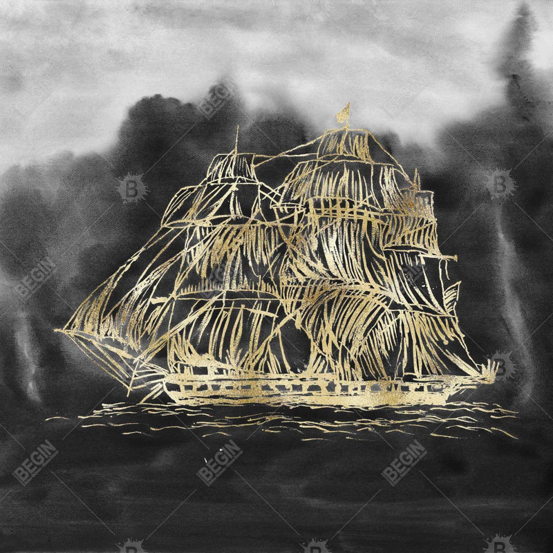 "Illustration d'un vieux voilier"