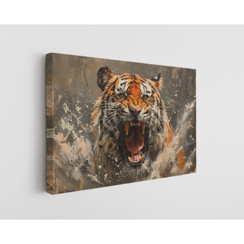 Reproduction de peinture à l'huile d'un tigre, art mural moderne pour la maison et le bureau, reproduction de peinture