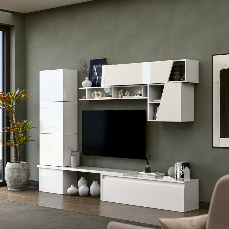 Klavoda Entertainment Centre, White
