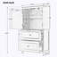 Armoire de rangement pour salle de bain, armoire avec deux portes et tiroirs-425541760