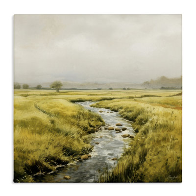 «Calming Horizon River», art mural sur toile par Roozbeh Bahramali