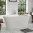 62" x 30" Freestanding Soaking Bathtub with Pop Up Drain