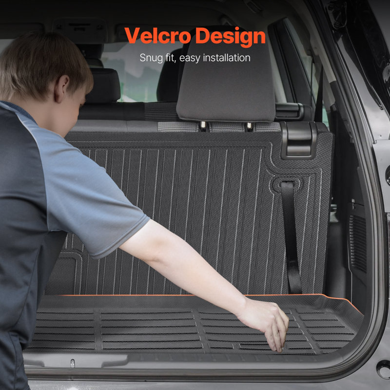 Cargo Mats Compatible With Toyota Kluger And Highlander 2020-2024, Custom Fit TPE Cargo Liner Set For Suvs, Trunk And Rear Back Seat Protector Replacement, Trunk Mat And Backrest Mats
