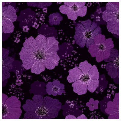 Couvre-lit matelassé à motif floral mauve toutes tailles