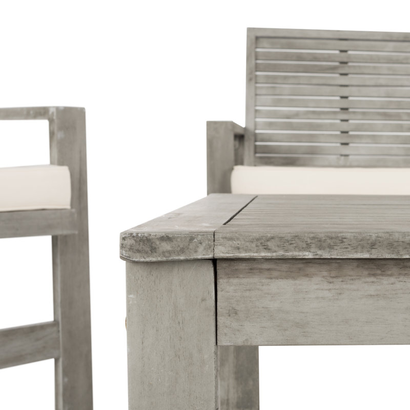 Ensemble de conversation avec coussins 4 pièces Andralyn, Gris, Beige