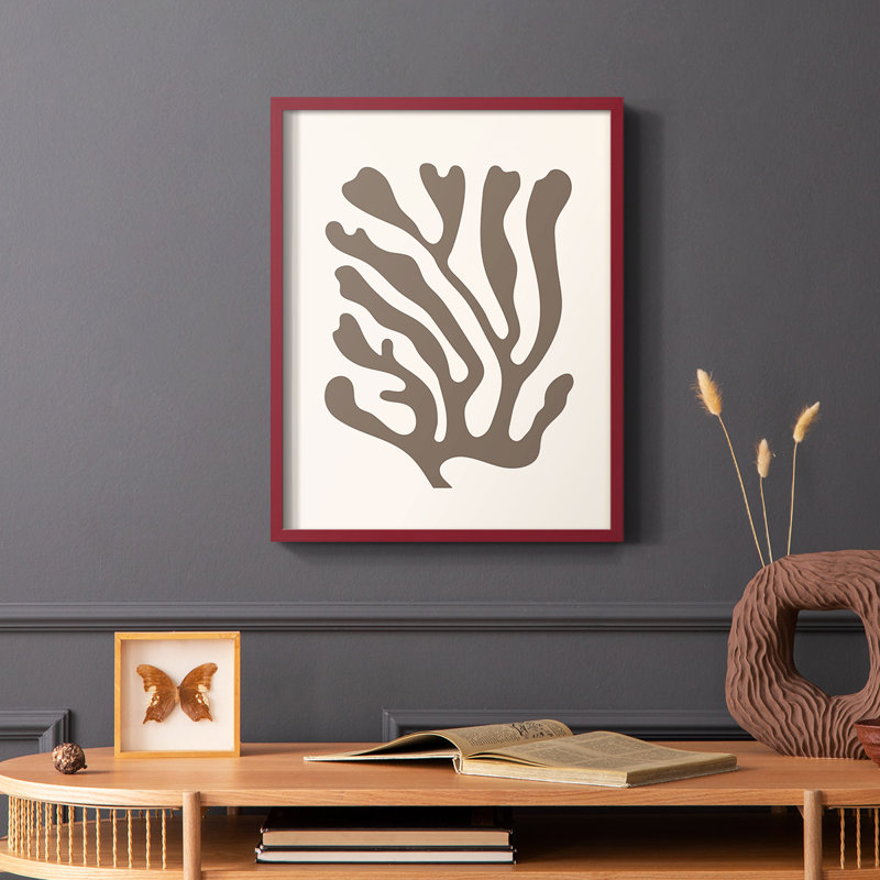 Matisse CC XXXII, reproduction encadrée - bois massif, Rouge, H 10 po x l 8 po