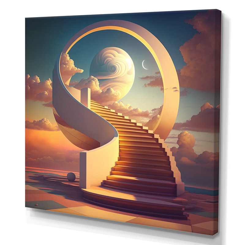 «Stairs to Heaven II», reproduction sur toile, H 30 po x l 30 po x P 1 po, Toile tendue