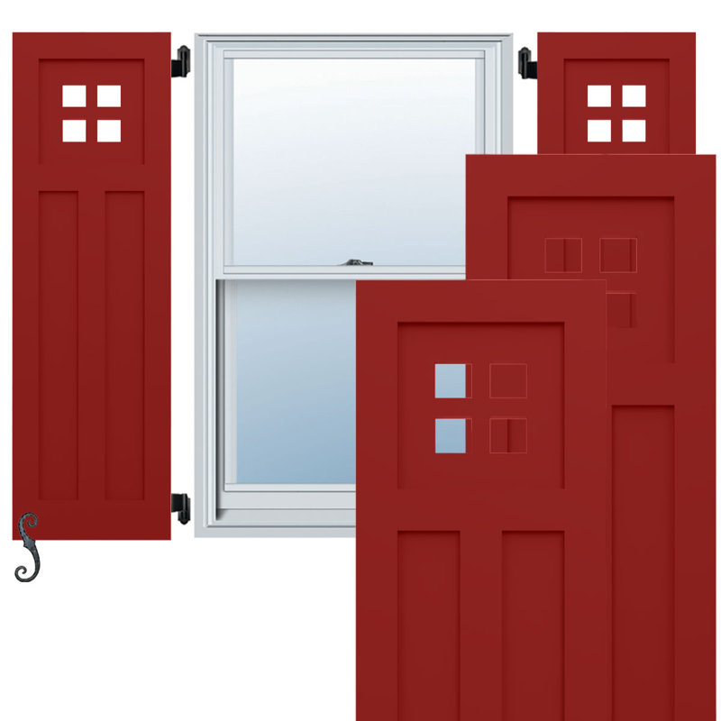 Volets EnduraCore Composite San Antonio, Rouge feu, L 12 po, 51"H