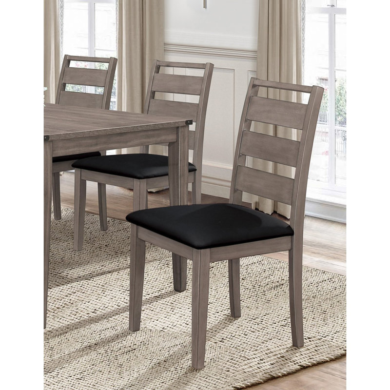 Ensemble de 2 chaises de salle à manger de style industriel avec finition gris brun
