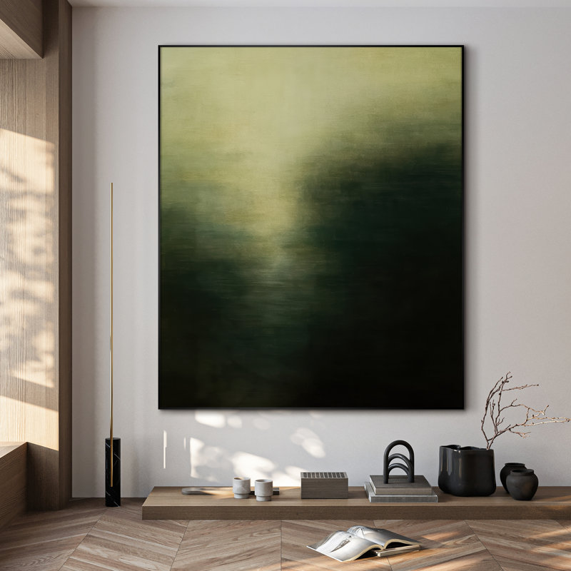 Extra Large Wall Art Fabric Print - Modern Neutral Abstract for Contemporary Home Artwork Decor for Living Room or Bedroom - "Frame Assembly Required (Unfinished Frame)"