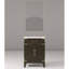 Meuble-lavabo en chêne brun avec plateau en acrylique, 24 po L 18 po x P 18 po, miroir, robinet inclus
