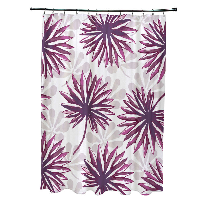 Rideau de douche simple Vathylakas, Mauve