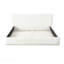 Lit rembourré doux et confortable. Centre de table luxueux et confortable, grand lit, blanc