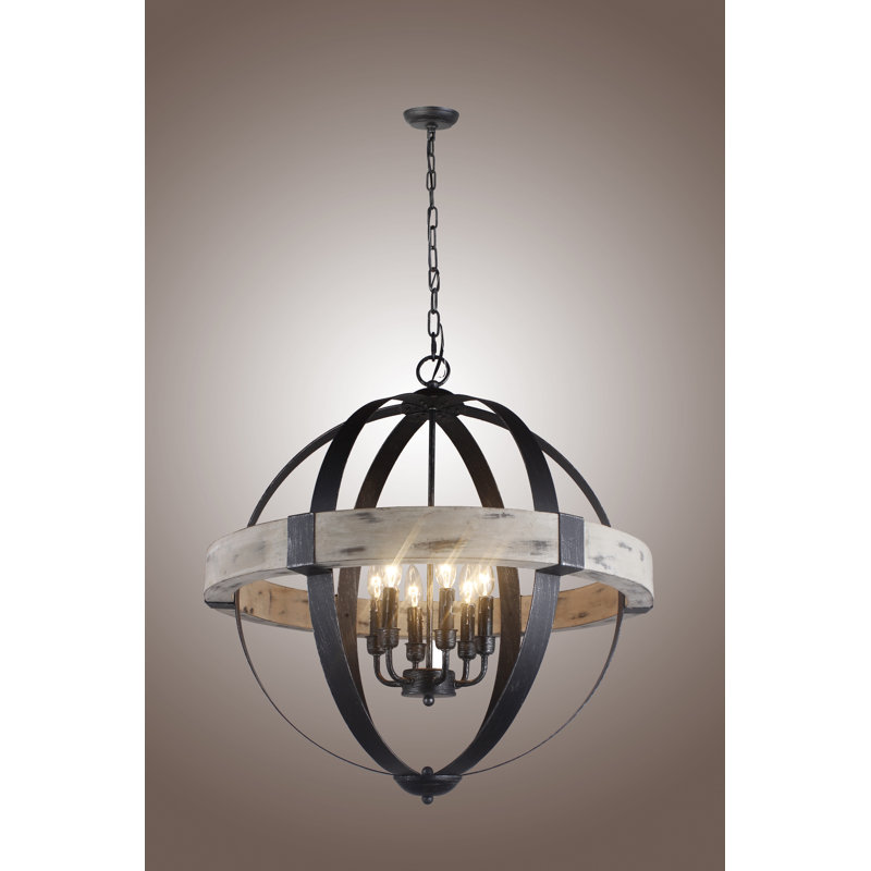 Lustre de globe de style bougie 4 lumières Lauderhill