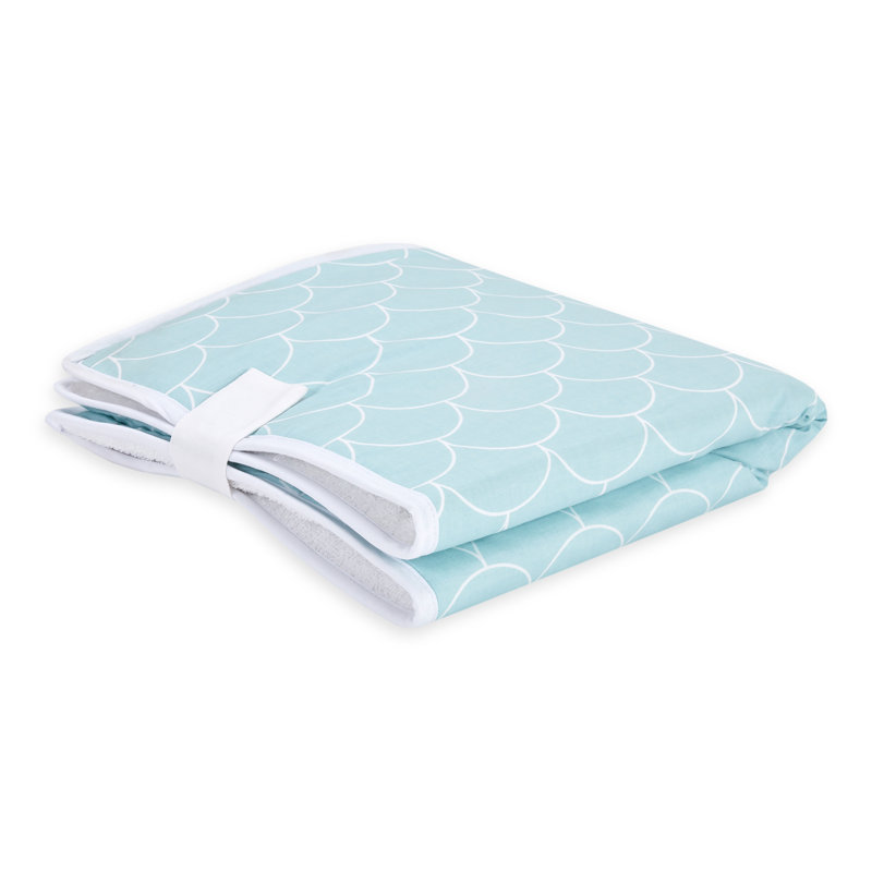 Weiße Halbkreise Cotton 60cm L Changing Mat, Green