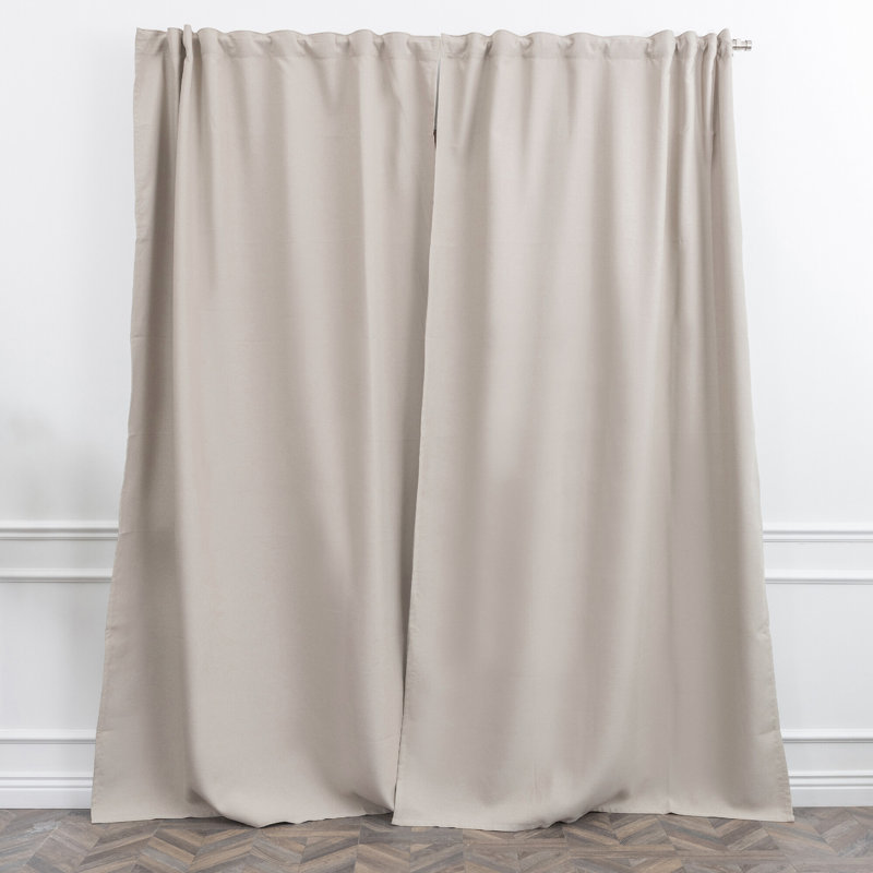 Room Darkening Single Curtain Panel, 260cm Width x 225cm Drop, Wheat