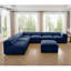 Canapé modulaire moderne 6 pièces avec rangement en tissu chenille bleu doux design cylindrique contemporain pour le salon-2113688481