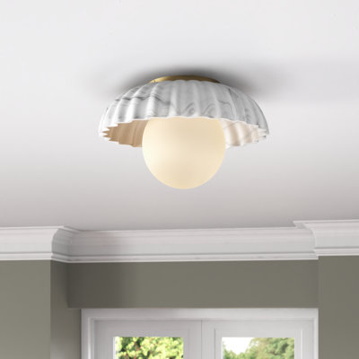 Irene Single Light Ceramic Flush Mount