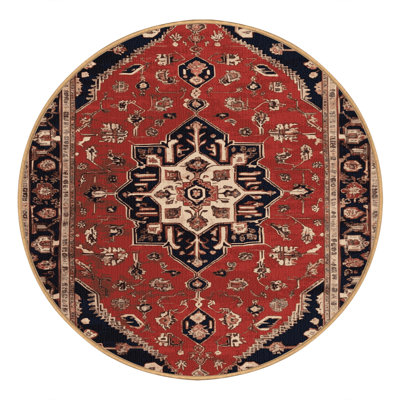 Machine Washable Persian Brown Area Rug