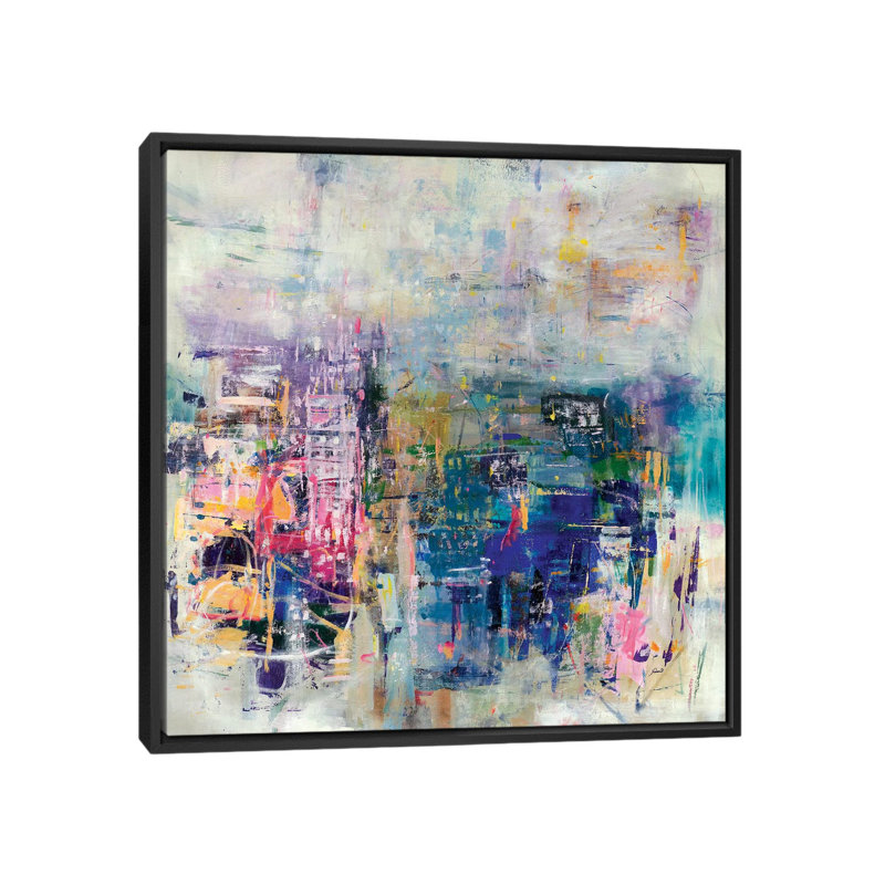 Rose condo par Julian Spencer, reproduction d’art, Pas de tapis, H 26 po x l 26 po x P 1,5 po, Toile avec cadre noir