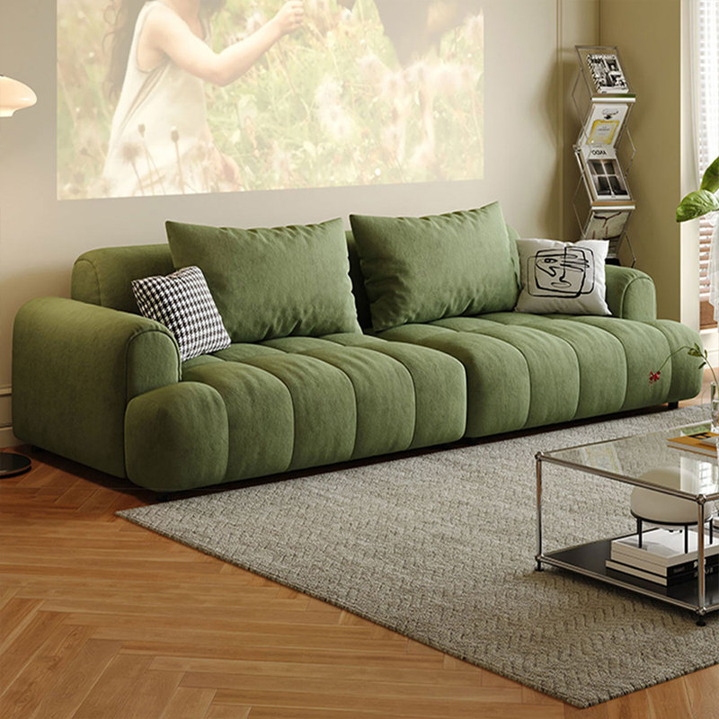 Coussin modulaire 100% polyester, Vert, H 29,92 po x l 82,68 po x P 40,55 po, 2