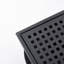 Drain de plancher carré en acier inoxydable pour douche avec bride en noir mat