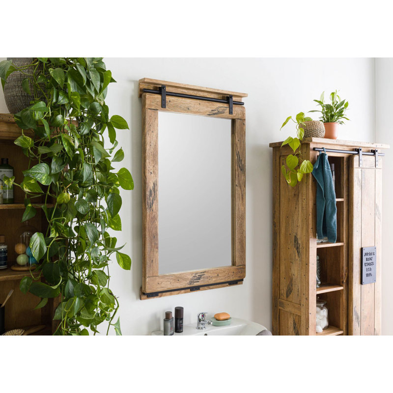 Railway Solid Wood Rectangle Mirror