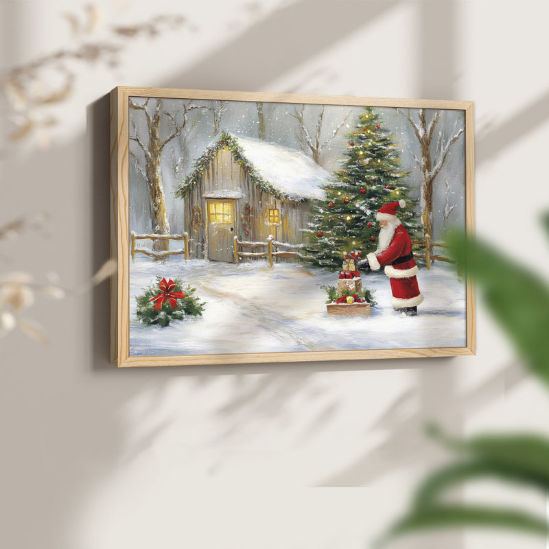 Chirstmas Art-DCCLXII -Framed Print - Restickable, Natural, 16" H x 20" W